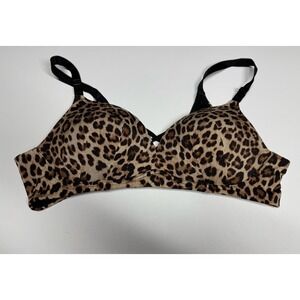 TORRID CURVE 44B XO PLUNGE PUSH-UP BRA Leopard Underwire